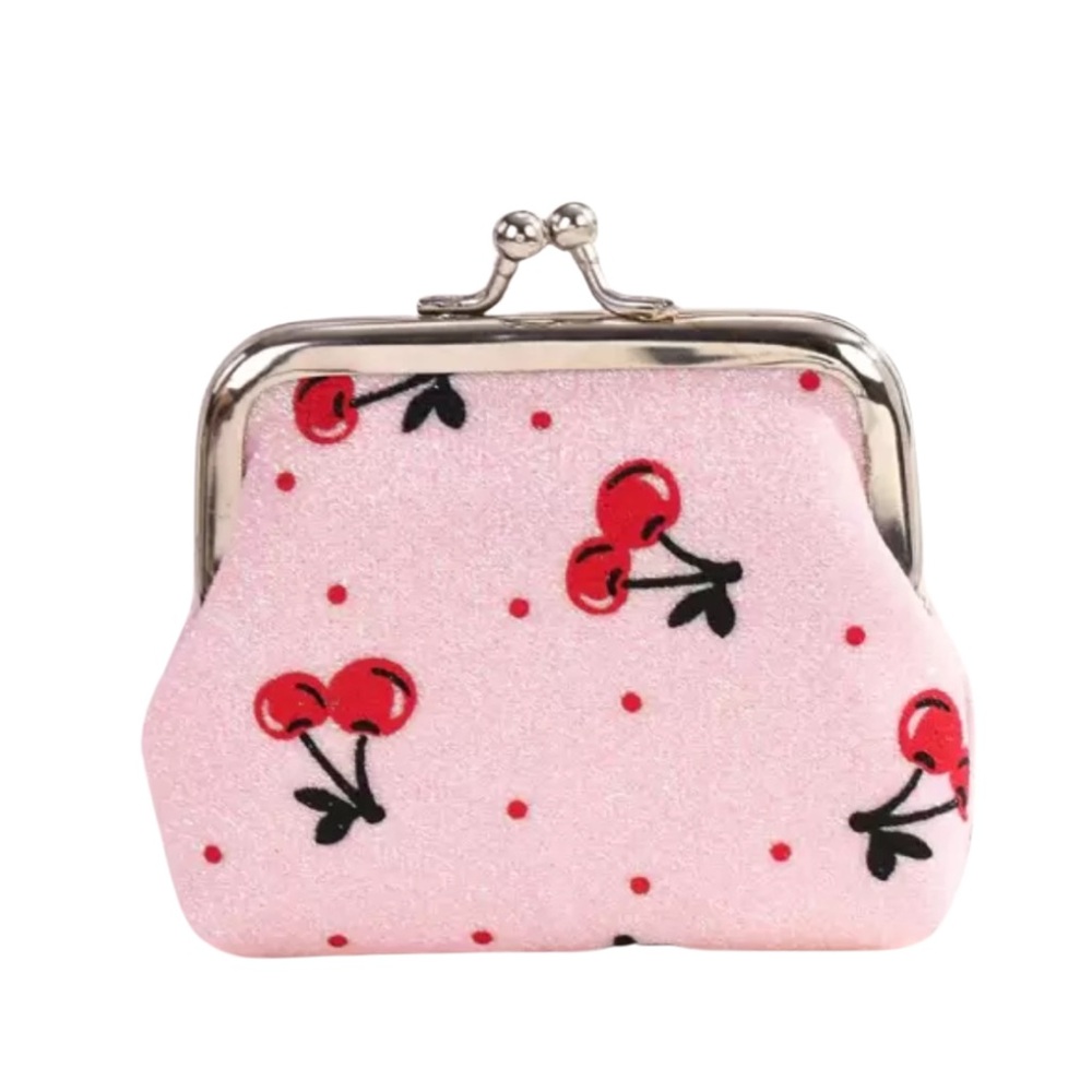 •Cherries Gone Wild• Kiss Lock Retro Vintage Style Coin Purse